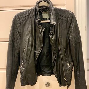 Leather motor jacket